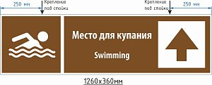 Место купания - знак туристической навигации